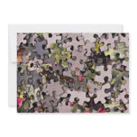 Jigsaw puzzle background invitations