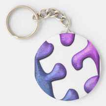 Jigsaw Puzzle Piece Keychain