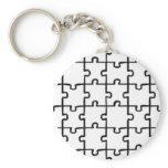 Jigsaw Puzzle Pieces Pattern CUSTOM COLOR keychains