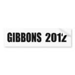JIM GIBBONS bumper stickers