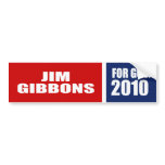 JIM GIBBONS FOR GOVERNOR bumper stickers