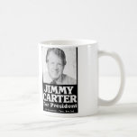 Jimmy Carter Distressed Black And White Mugs