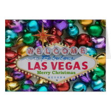Jingle Bells Las Vegas Merry Christmas Card