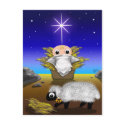 "Jinglz" Jingle Bell Lamb & Baby Jesus postcard
