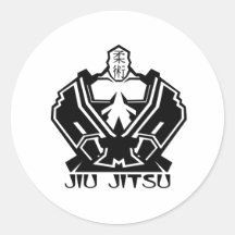 Jiu Jitsu - The Fighter Prepares Round Sticker