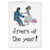Jive Fun! swing dancing rock and roll Greeting Cards