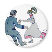 Jive Fun! swing dancing rock and roll Fridge Magnet