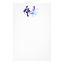 Jive fun swing dancing rock and roll stationery