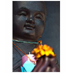 Jizo Buddha with Marigold Offering t-shirts