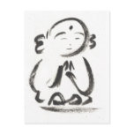 Jizo the Monk Postcard in White