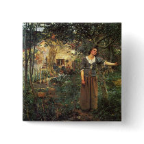 Joan of Arc by Jules Bastien Lepage Pinback Button
