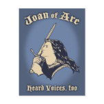 Joan of Arc Heard Voices Post Card
