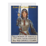 Joan of Arc World War I Buy War Saving Stamps invitations