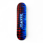 Joanne blue fire Skatersollie skateboard.
