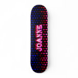 Joanne skateboard pink fire and flames design