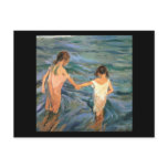 Joaquín Sorolla y Bastida Children in the Sea Post Cards