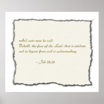 Job 28:28 poster