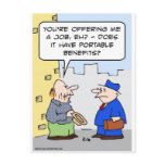 job portable benefits postcards