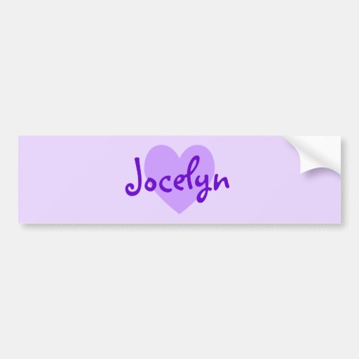 Jocelyn in Purple Bumper Sticker