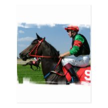 Jockey and Horse Postcard