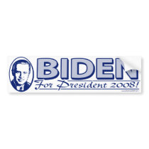 Joe Biden 2008 Flag Bumper Sticker 