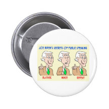 Joe Biden blather wince repeat Pinback Buttons