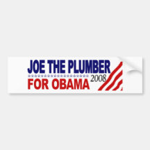 Joe the Plumber for Obama Bumper Sticker