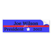 Joe Wilson for President 2012 Bumper Sticker