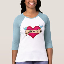Joey - Custom Heart Tattoo T-shirts & Gifts