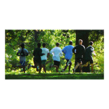Joggers in the Park Custom Photo Card