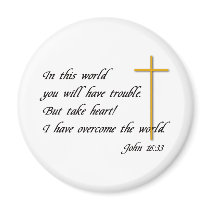 Joh 16:33 fridge magnet