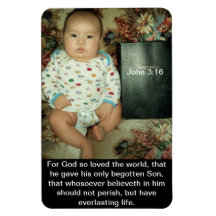 Joh 3:16 rectangular magnet