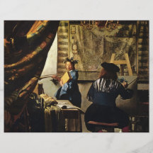 Johannes Vermeer's The Art of Painting circa 1668 Flyer