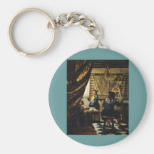 Johannes Vermeer's The Art of Painting circa 1668 Keychains