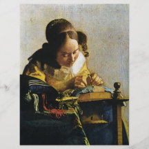 Johannes Vermeer's The Lacemaker (circa 1670) Personalized Flyer