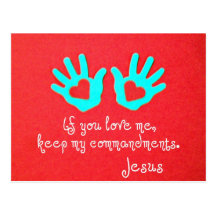 John 14:15 post card