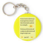 John 3:16-17 key chain keychains