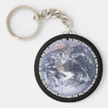 John 3:16 around Earth Key Chains