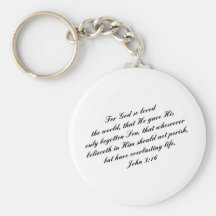 John 3:16 Bible Verse (KJV) Keychain