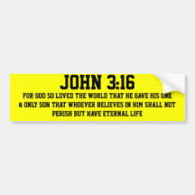 JOHN 3 16 BUMPER STICKER