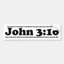 John 3:16 bumper stickers