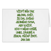 John 3:16 Czech Greeting Card