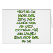 John 3:16 Czech Greeting Card