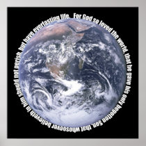 John 3:16 Earth Poster