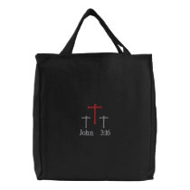 John 3:16 Embroidered Tote Bag