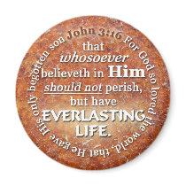 John 3:16 KJV Everlasting Life Bible Verse Quote Refrigerator Magnets