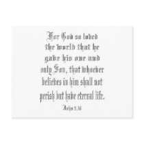 John 3.16 noir postcard