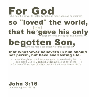John 3:16 revised t-shirts by TruthSaves