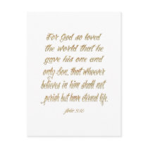 John 3.16 Sable. Postcards