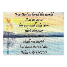 John 3:16 sharing Card Business Card Template